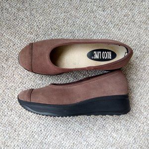 Ruco Line Italian genuine suede platorm shoes Size 7